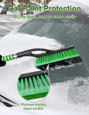 Car Snow Scraper and Brush, 27 Inch Snow Brush for Car Window, Detachable Ice Scraper with Foam Grip for Windshield SUV Truck - 1pcs-4