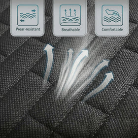 Black Back Seat Cover Rear Car Seat Cover for Cars Truck SUV Seat Covers with Storage Pocket Bottom Auto Seat Cushion Pad Mat for Most Vehicles-Black 1 Pcs - 0