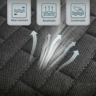 Black Back Seat Cover Rear Car Seat Cover for Cars Truck SUV Seat Covers with Storage Pocket Bottom Auto Seat Cushion Pad Mat for Most Vehicles-Black 1 Pcs