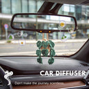 Cute Crochet Car Plant Monstera Essential Oil Diffuser Bottle - 12ml Refillable Green Car Accessory for Mirror Decor and Home Decor-6