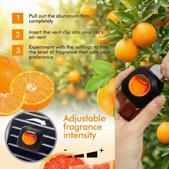 Car Air Fresheners 6 Pack Citrus Car Fresheners Vent Clips Long Lasting Air Freshener Car Refresher for Men Women
