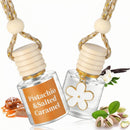2 Sets Hanging Car Air Freshener and Essential Oil Diffuser Car Air Freshener Daisy Essential Oil Diffuser Long Lasting Automobile Aromatherapy (White Pistachio & Salted Caramel)-1