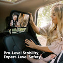 Large Shatterproof Baby Car Mirror - Safety Baby Car Seat Mirror - Baby Car Mirror for Back Seat Rear Facing Infant - Car seat Mirrors - Fully Assembled Baby Mirror For Car (Matte Black)-4