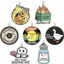 7 Pcs Funny Meme Car Air Fresheners Cute Cartoon Incense Chips Scented Diffuser Rearview Mirror Hanging Pendant Ornaments Decoration Automotive Interior Accessories Party Favors for Women Man-1