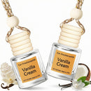 Hanging Car Air Freshener Long Lasting Essential Oil Diffuser Non-Toxic Vanilla Cream Scent Cute Car Fresheners for Women 2 Pack Made in USA-1