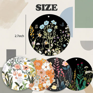 Car Air Freshener - 5Pcs Boho Cute Flowers Car Interior Accessories Hanging Scents Automotive Room Decor for Women Teen Girls - 0