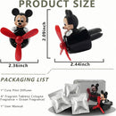 2Pcs Car Air Fresheners Cute Cartoon Mouse Pilot Men Women Car Perfume Rotating Propeller Automotive Air Outlet Fan Creative Diffuser Car Decoration (M.ickey+M.innie)-5