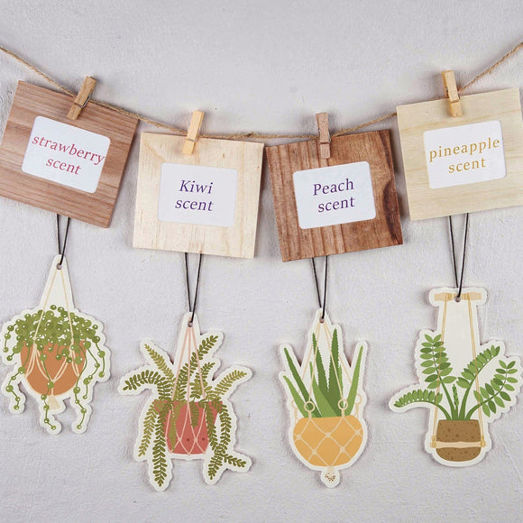 8 Pack Car Hanging Plants Air Freshener for Women Long Lasting Funny Plant Car Mirror Accessories Little Scented Hanging Air Fresheners