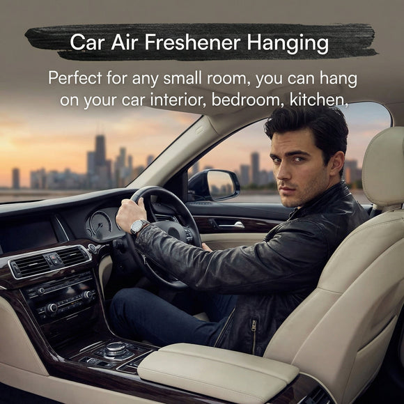 The Blooming Cactus & Co. - Car Diffuser with Refill included | Car scented on the go | Car Air Freshener Hanging | Long Lasting Fragrance | Phthalate Free Fragrance. (Black Ice (Type))