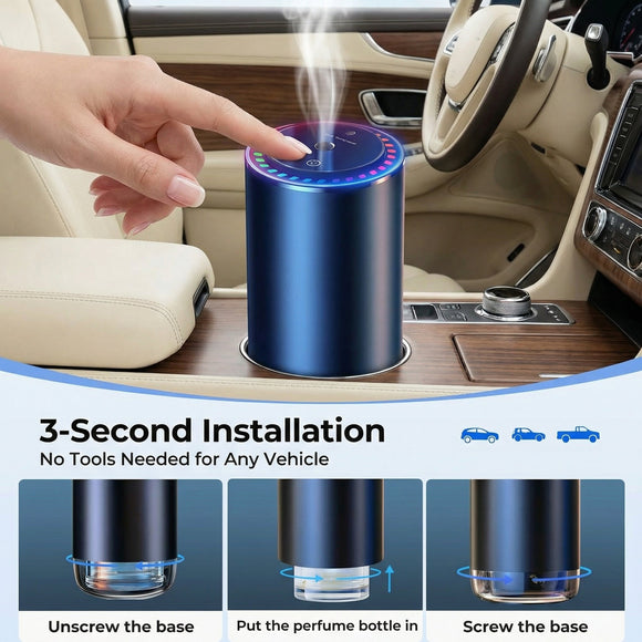 Car and Home Diffuser Smart Air Freshener Auto On/Off Cordless & Portable Works Silently Refill Oil Aroma with 120Days Long-Lasting Scent Travle Gifts for Men Easters Day-Forest