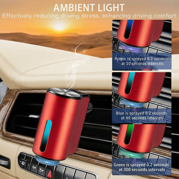 Car Aromatherapy/Fragrance car Air fresheners/Humidifier Essential Oil Diffuser for Vehicle (Red)