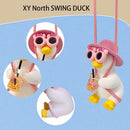Cool Swinging Duck Car Hanging Ornament, Pendant Interior Rearview Mirror Decoration and Car Rear View Mirror Hanging Accessories-4