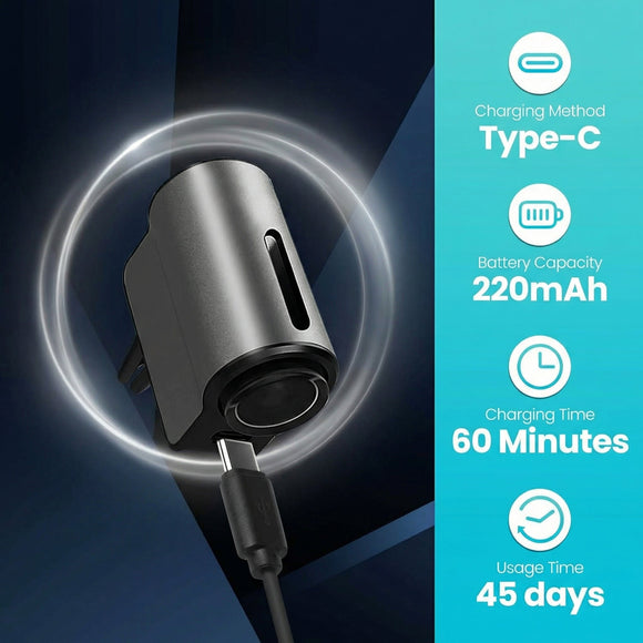 Car Air Freshener Three Adjustable Modes Intelligent Aroma Diffuser Rechargeable Car Diffuser Air Freshener Grey