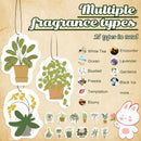 15 Pcs Hanging Plants Air Freshener Funny Plant Accessories Mirror Car Fresheners Cute Scented Hanging Car Decoration Ornaments Christmas for Women Men Auto Home Bathroom Closets-5