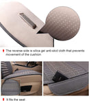Car Seat Cushion,Car Seat Cover Universal Bottom Driver Pad,Bamboo Charcoal Comfortable and Breathable Fabric Seat Cushion with Storage Pouch,Fit for Trucks Vans Cars SUV (2PC Black)-4