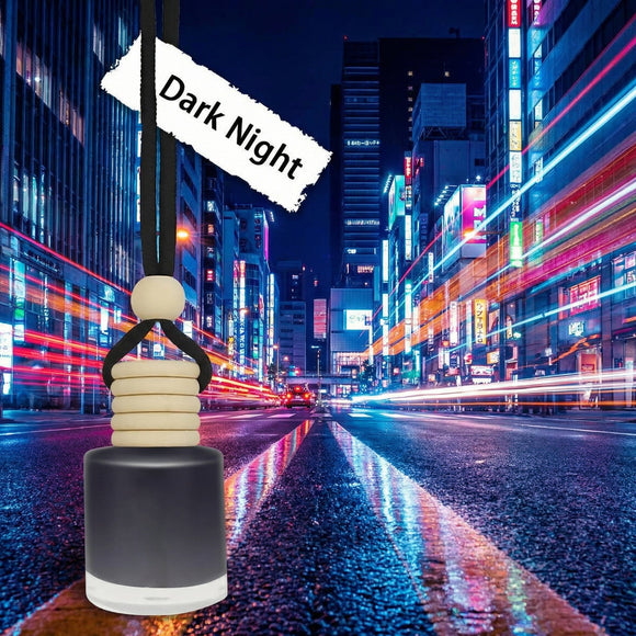 Ikeda Car Air Freshener: Hanging Car Smell Air Freshener | 10ml Hanging Decoration | 45days Long Lasting Fragrance | With Clip | For Auto Home | 1pcs (Dark Night)