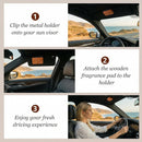 Car Air Freshener - Wood Air Freshener - Car Odor Eliminator for Visor Clip- Natural Scent Starter Kit Vehicle Scent Diffuser for Cabin Truck & SUV (Amber)-5