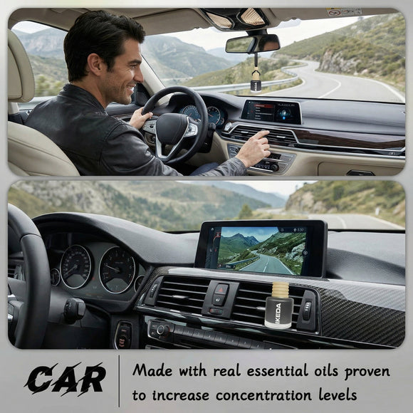Car Air Fresheners for Men | 10ml Air Freshener | Strong Perfume Hanging Diffuser with Odour Eliminaor Technology | Car Accessories | Car Scents Air Fresheners by Ikeda (Square New Car)