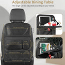 Car Backseat Organizer with Touch Screen Tablet Holder 9 Storage Pockets Storage Organizer Protectors Kick Mats Travel Accessories (Black 2 Pack with Food Tray)-7