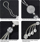 Bling Car Accessories for Women and Man,Cute Decor Women,Lucky Crystal Sun Catcher Ornament,Rear View Mirror Ball Charm (30 mm Clear) (White)-4