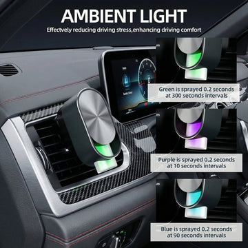 Smart Car Air Freshener Diffuser - Rechargeable Car Diffuser with 3 Modes Ultrasonic Aroma Diffuser with 4 Essential Oils Long-Lasting Freshener for Women and Men - 0