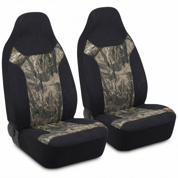 High Back Camo Seat Covers Airbag Compatible Large Size to Fit Truck Seats - Made with Cotton & Suede Fabric - Official Licensed Product