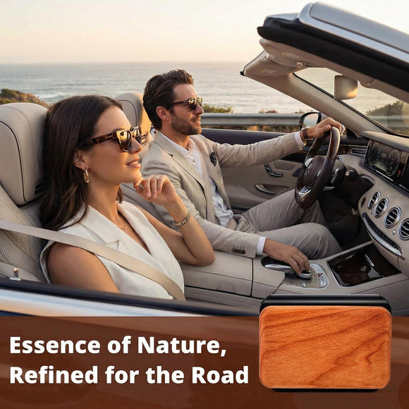 Car Air Freshener - Wood Air Freshener - Car Odor Eliminator for Visor Clip-Variety Scent Refill Vehicle Scent Diffuser for Cabin Truck & SUV - Pack of 3 (Teak-Amber-Cabana)-CLIP INCLUDED