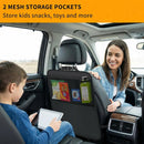 2 Pack Kick Mat Backseat Protector Back Seat Cover for Kids Car Seat Back Protectors with 2 Pocket Storage Organizer for Car SUV Minivan or Truck Seats (Black)-4