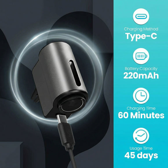 Car Air Freshener Air Freshener Diffuser Three Adjustable Modes Aromatherapy Machine Rechargeable (Grey)