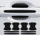 8Pcs Car Door Handle Bowl Sticker Reflective Car Door Handle Paint Scratch Protector Self-Adhesive Scratch Collision Protection Guard Auto Exterior Decor Universal for SUV Truck RV (Black)-1