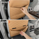 Seat Back Protector + Large Capacity Pocket Storage Organizer Preventing the Impact of Children Stepping on the Seat Backrest (Brown)-6