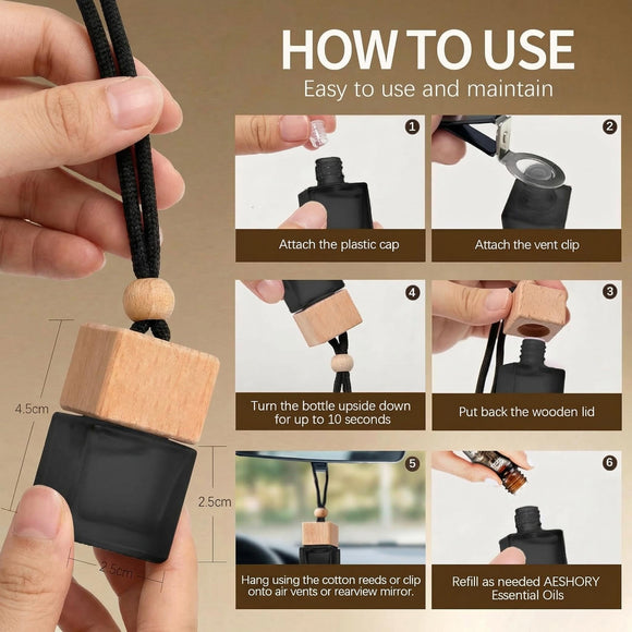 Car Air Freshener Hanging - 3-Pack Hotel Collection Car fresheners long lasting Inspired by Ritz-C Hotels Baccarat W Hotels.Car Air Freshener for Women and Men 0.27 FL OZ/8ML