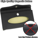 Car Tissue Holder, Sun Visor Napkin Holder, Car Visor Tissue Holder, PU Leather backseat tissue case holder for car, Vehicle(black)-5
