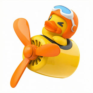 Pilot Yellow Duck Car Air Fresheners - Rotating Propeller Cartoon Automotive Diffuser with Creative Car Perfume Decoration