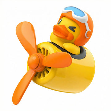 Pilot Yellow Duck Car Air Fresheners - Rotating Propeller Cartoon Automotive Diffuser with Creative Car Perfume Decoration