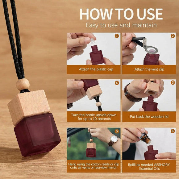 Car Air Freshener Hanging - 3-Pack Citrus Collection Car fresheners long lasting Car Air Freshener for Women and Men Premium Car Aromatherapy Essential Oil Diffuser Gift Set