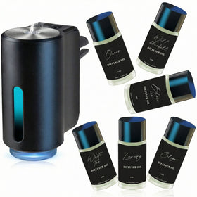 Car Air Freshener Three Adjustable Modes Intelligent Car Aroma Diffuser Rechargeable Car Aroma Diffuser Black