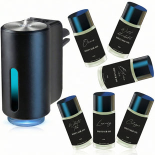 Car Air Freshener Three Adjustable Modes Intelligent Car Aroma Diffuser Rechargeable Car Aroma Diffuser Black