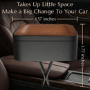 Premium Quality Car Air Freshener Leather and Metal Design Scent Vent Clip Diffuser New Natural Fragrance Diffuser for Car with 3 Refill Scented Discs and Gift Box(Truffle Brown)-2