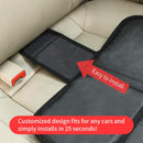Car Seat Protector - Seat Protection Mat - Thick Padding - Durable, Waterproof Fabric, Leather Reinforced Corners & 3 Pockets for Handy Storage Black-5