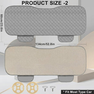 Car Seat Covers Universal Seat Covers for Car Accessories with Storage Pockets Car Front Seat Covers and Rear Bench Coverfor Automotive SUV Truck and Van(Grey)