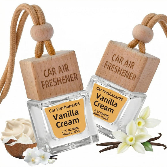 Car Air Freshener Hanging Diffuser Long-Lasting Essential Oil Scent (Up to 60 Days) Non-Toxic & Eco-Friendly 2-Pack Auto Fresheners Made in USA