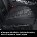 Luxury Faux Leather Car Seat Cover Front Bottom Seat Cushion Cover, Anti-Slip and Wrap Around The Bottom, Fits 95% of Vehicles - 1 Piece,Black-5