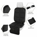 Car Seat Protector Large Auto Protector for Child Seats with Thickest Padding and Non-Slip Backing Mesh Pockets for SUV Sedan Truck Leather and Fabric - Black-8