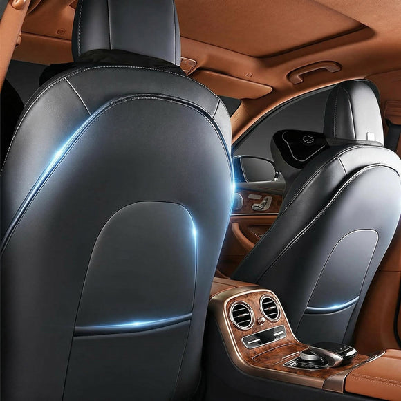 for Tesla Accessories Seat Back Kick Protectors for Kids Kick Mats Leather Back Seat Cover Protect from Mud Stains Scratches Fit for Model Y X S 3 (2PCS)