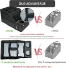 Car Seat Organizer- Backseat Car Organizer with 11 Storages Compartments and 2 Cup Holders, Organizers and Storage, Front Seat for Travel Kids,Black-4