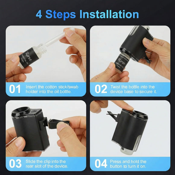 Smart Car Air Freshener Diffuser Auto On/Off Aromatherapy Diffuse with 3 Scent Modes USB Rechargeable Vent Clip Long-Lasting Essential Oil Refills Stylish Automobile Decor Car Accessory& Gift
