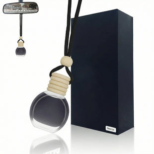 Car Air Fresheners | 10ml Air Freshener | Strong Perfume Hanging Diffuser with Odour Eliminaor Technology | Car Accessories for Men | Car Scents Air Fresheners by Ikeda (Oval New Car)