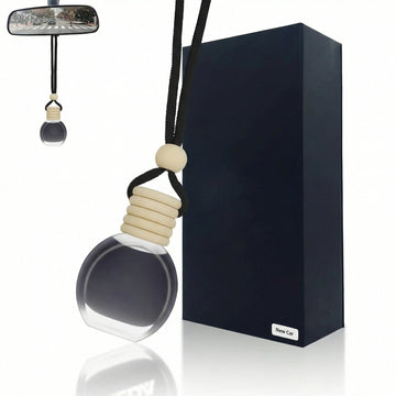 Car Air Fresheners | 10ml Air Freshener | Strong Perfume Hanging Diffuser with Odour Eliminaor Technology | Car Accessories for Men | Car Scents Air Fresheners by Ikeda (Oval New Car)