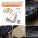 Rear Car Seat Mat Universal Car Rear Seat Covers with Pockets Bench Car Seat Cover Non-Slide Winter Pad Auto Seat Protector Flocking Cloth Covers Rear Car Seat Cover for Most 5-Seats Vehicle-5